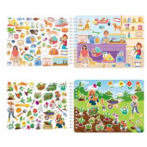 Collection d'<span class=keywords><strong>autocollants</strong></span> vierges <span class=keywords><strong>usborne</strong></span> personnalisés pour enfants couverture de livre de planche d'animaux pour enfants livre d'<span class=keywords><strong>autocollants</strong></span> réutilisables au point de selle de voiture mignon - Product Image 6