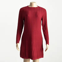 Vente en gros de pull 100% coton tricoté décontracté automne hiver de haute qualité pour femmes, pull en tricot coupe ajustée pour femme, robe au crochet