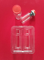 Plateau d'emballage jetable en PVC transparent et écologique de 3 millilitres pour petits flacons, idéal pour l'emballage de peptides