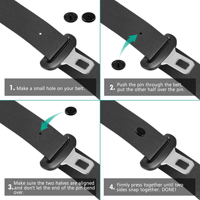 10-Piece Seat Belt Stopper Clip Set – Spacing Limit Buckle Retainer For All Cars