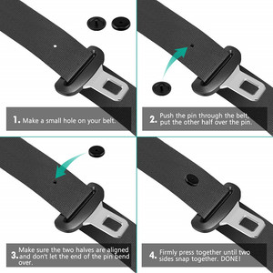 10 Peças de Peças Automotivas: Clipe Limitador de Cinto de Segurança de Plástico Preto para Carro, Botão de Parada de Cinto de Segurança - Product Image 6