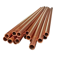 Red Copper Brass Pipe OD 6-25mm Wall Thickness 0.6-2.0mm ASTM B88 EN13348 12000BTU 18000BTU for Machine Tool Cooling System