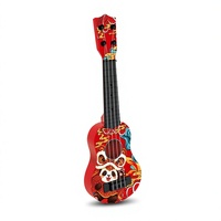 Exquisite Lacquer Art Panda Pattern Acoustic Guitar Oriental Charm Series 4 String Round Hole Chinese Style Ukulele for Gifts