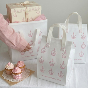 Disposable Food Cake Insulation Bag Non-Woven Portable Takeout Bag for Dessert Thermal Insulation Fabric for Cooler Bags - Product Image 2
