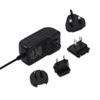 Adaptateur secteur DC 5v-24v avec sortie 2a 12v Adapter l'alimentation pour divers appareils Connexion de lumière LED enfichable ABS