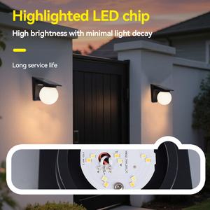 NUEVA Lámpara Solar de Pared para Exteriores, Impermeable, para Patio, Jardín, Villa, Lámpara Decorativa Redonda Tricolor, Lámpara Solar de Pared - Product Image 6