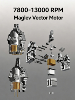 Motor Eléctrico de Alta Velocidad con Tecnología Maglev, Inalámbrico, Recargable por USB, Profesional para el Cabello, 13000 RPM, Longitudes Ajustables