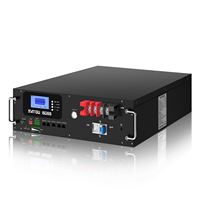 Baterai Rak Server DATOU BOSS Eco-worthy 5 KWh 51.2V 100AH Off Grid Solar LiFePO4, Paket Baterai Paralel untuk Penyimpanan Energi Rumah