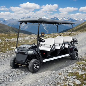 Voiturette de <span class=keywords><strong>golf</strong></span> électrique <span class=keywords><strong>6</strong></span> places certifiée CE, nouveau design, caractéristiques premium, performances exceptionnelles, quatre roues, pour visites touristiques et balades panoramiques - Product Image 1