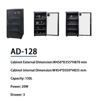 Armoire de séchage déshumidifiante 130L, contrôle numérique, silencieuse et économe en énergie, pour objectifs d'appareil photo reflex numérique et accessoires de rangement