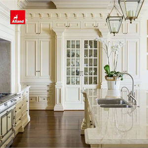 Klasik Fransız Tarzı Mutfak Dolabı, El Yapımı Masif Ahşap Roma Sütunu Mobilyaları ve Detaylı Ahşap Tavan Pervazları ile - Product Image 2