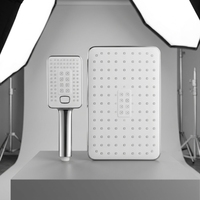 Ensemble de douche pluie pour salle de bain, pommeau de douche rond et douchette à main, accessoire de douche en ABS