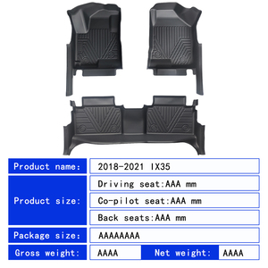 Alfombrillas de coche 5D de caucho 5DTPE ecológicas, impermeables y antideslizantes, personalizadas de fábrica, 3 piezas para Hyundai IX35 2018-2021 - Product Image 5