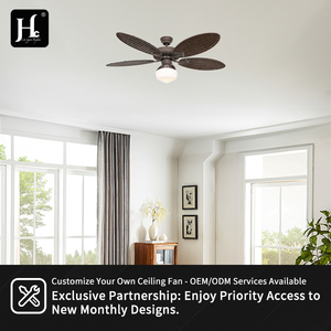 ABS Blades, 52-inch, 5-Blade LED Ceiling Fan with Light and Remote Control, Home Use, Recessed Ceiling Fan with Light - Product Image 5