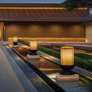 Lámpara de jardín LED de estilo japonés para exteriores, impermeable, para villa, patio, terraza, iluminación ambiental - Product Image 2