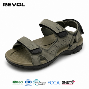 Sandales de randonnée sportives pour hommes REVOL, chaussures de marche confortables pour l'extérieur, chaussures aquatiques avec sangles réglables à boucles et crochets - Product Image 2