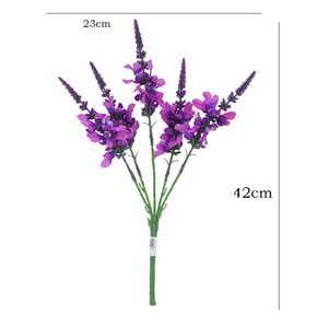 Bouquet de fleurs artificielles de lavande Ruilisi en soie, violet, pour mariage, décoration intérieure, accessoires extérieurs, petits bouquets - Product Image 5