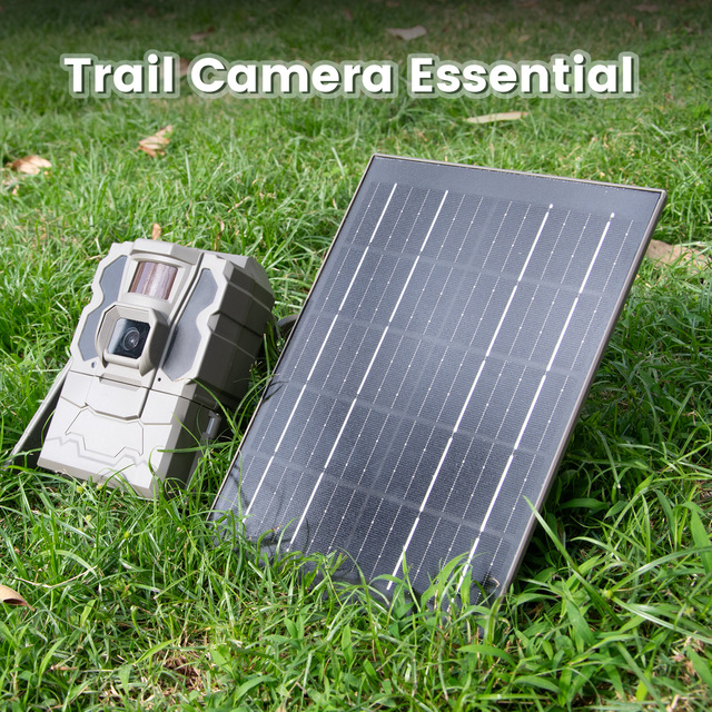 USB-C 12000mah New Solar Panel Battery Storage for  Trail Hunting Camera 8W Outdoor Power Solution