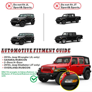 Luz LED Secuencial para Guardabarros, Compatible con Wrangler JL 2018+ SHARA/<span class=keywords><strong>RUBICON</strong></span>, Compatible con <span class=keywords><strong>Gladiator</strong></span> JT OVERLAND/<span class=keywords><strong>RUBICON</strong></span> 2020+ - Product Image 6