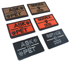 Offre Spéciale Machine brodé sac <span class=keywords><strong>à</strong></span> dos pour animaux de compagnie patchs de décoration <span class=keywords><strong>chien</strong></span> de service demander <span class=keywords><strong>à</strong></span> animal de compagnie <span class=keywords><strong>K9</strong></span> crochet boucle tactique moral patchs - Product Image 2