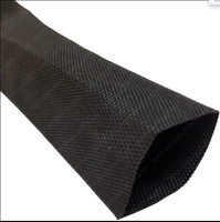 Manchon thermorétractable tressé en PET 2:1, manchon thermorétractable tressé ignifuge, manchon en tissu polyester flexible
