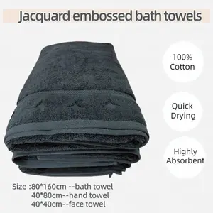 Jacquard Baumwolle Badet uch benutzer definierte Prägung Handtuch Luxus Hotel Spa Handtuch Set