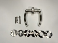 Poignée de porte en acier moulé sous pression de conception européenne moderne avec installation facile pour villa, hôtel, bureau, appartement - Argent