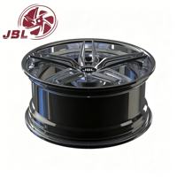 Rines de Aleación de Aluminio Forjado de Dos Piezas de 18-26 Pulgadas para Automóvil, Pulidos, con 5 Radios Similares y Borde Remachado, 5x112 5x114.3 5x120, para Tuning Deportivo