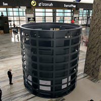 Boîtier de tôle d'armoire à cadre d'affichage à LED cylindrique incurvé personnalisé pour module de publicité extérieure intérieure commerciale