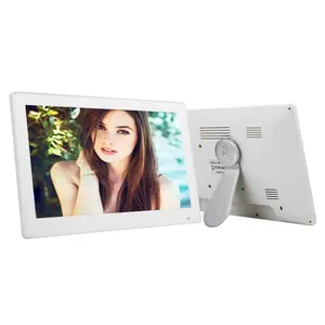 Hoge Kwaliteit 15.4 Inch Digitale Fotolijst Met Weerstation Frame Lcd-Scherm Met Video Lus