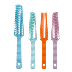 Peine Alisador de Cabello de Dientes Anchos Grandes de Plástico para Uso Doméstico, Peine para Masaje del Cuero Cabelludo Húmedo y Seco, Peine Alisador de Cabello en Azul, Verde Menta y Naranja - Product Image 1
