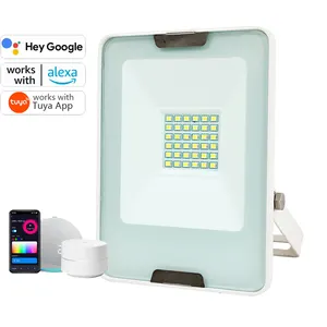 Billige wasserdichte ip65 decke wand boden halterung smart wifi app tuya dmx rgb pixel etl led flutlicht im freien