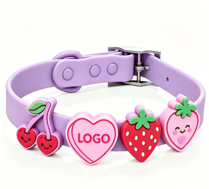 Nuovo Collare per Cani Fai-da-Te in Stile Cartone Animato con <span class=keywords><strong>Nome</strong></span> Personalizzato e Lettere in Silicone Morbido, Impermeabile e Regolabile per Tutte le Stagioni - Product Image 3
