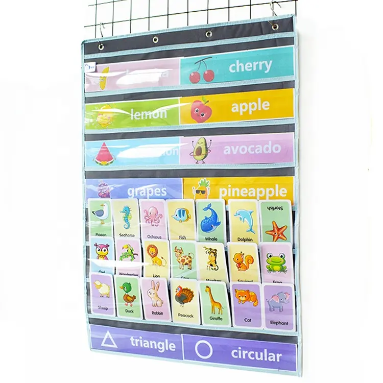 New Design Hot Selling Green Color Pocket Charts for Classroom Education
