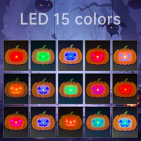 Badge LED Citrouille d'Halloween, Collier Pendentif en Acrylique Télécommandé, Cordon Détachable, Personnalisable pour Concerts, Fêtes et Événements, Lumineux