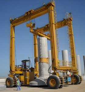 50 <span class=keywords><strong>Ton</strong></span> kapasitas beban ban karet jenis kontainer Gantry <span class=keywords><strong>Crane</strong></span> 20 Meter Span Core Termasuk bantalan mesin Motor roda gigi - Product Image 1