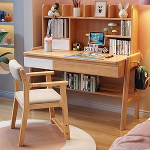 مكتب دراسة خشبي حديث قابل للتعديل قابل للعكس قابل للتعديل مع أدراج رف كتب لغرفة نوم الأطفال - Product Image 3