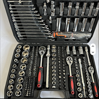 Juego de Herramientas Mecánicas Manuales de 216 Piezas, Kit de Llaves de Alto Torque Portátil, Estuche Rígido, Mantenimiento de Automóviles y Motocicletas, Multifuncional, Plástico GS
