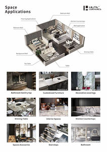 1200*2400MM Marmor-Textur Wandpaneel für Wohnzimmer und Küchenrückwand aus Sinterstein - Product Image 6