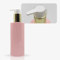 Bouteille Pompe en Plastique Personnalisée Vide pour Lotion Cosmétique, Shampoing Luxe, pour Soins de la Peau, Rose Blanc Transparent, 100 200 250 ML