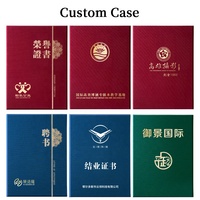 Carpeta Porta Certificados de Tela de Lino con Diseño de Bosque, Personalizable con Logotipo, Tamaño A4, para Diplomas y Certificados de Graduación
