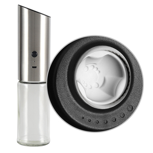 Moulin à épices <span class=keywords><strong>automatique</strong></span> en acier inoxydable 2 en 1, moulin à sel et à poivre électrique rechargeable par USB - Product Image 2