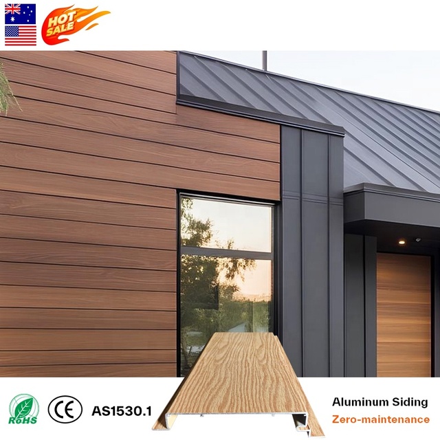Foshan Manufacturer Fireproof Durable Woodgrain Aluminum Cladding for Exterior Interior Walls Hospitals Halls