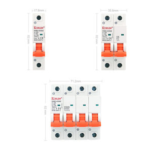 KORLEN DC MCB 2P Din-рейка для солнечной батареи PA66 CE сертифицированный 63A 15KA мини-выключатель - Product Image 5
