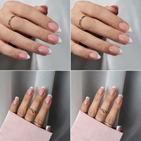 BTARTBOX XCOATTIPS Faux Ongles en Gros pour Salon, Qualité Supérieure, Formes Carrée, Amande, French Manucure, Gel Souple, Couverture Complète, à Presser