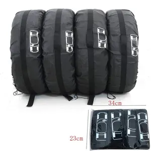Hot Sell Leather Spare Tire Cover Leather Waterproof Wheel Protectors Storage Bag For Jeep RV SUV Trailer 27-30