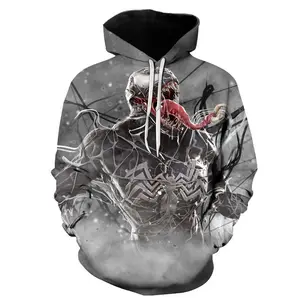 Polyester Hoodie Men's New 3d Sweater Venom Printing Sweater 3d Digital Printing Streetwear Trend Hoodie Blank Oversized Hoodies