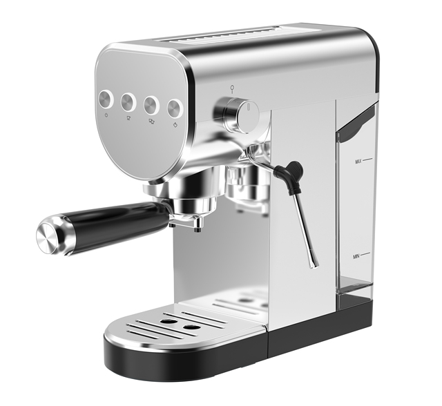 Electric Semi-Automatic Espresso Machine 20 Bar Italian Manual Pump with Milk Frother for Lattes and Cappuccinos Hotel Use