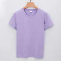 180gsm 70% algodón 30% Sorona seda Creen impresión camisetas personalizadas impresas mujeres camiseta lisa