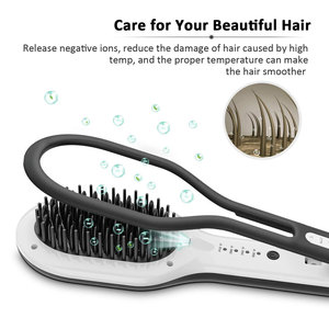 Nouvel arrivage <span class=keywords><strong>Brosse</strong></span> à lisser <span class=keywords><strong>Afro</strong></span> Anion 2 en 1 360 manche rotatif Peigne à lisser les cheveux en fer plat - Product Image 3